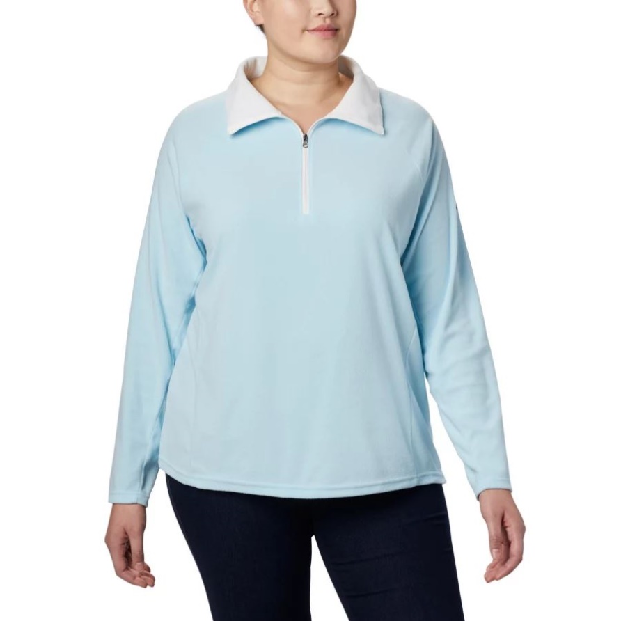 Frühlingsblaue Glaziale Iv 1/2 Zip Damen Plus Größe Columbia