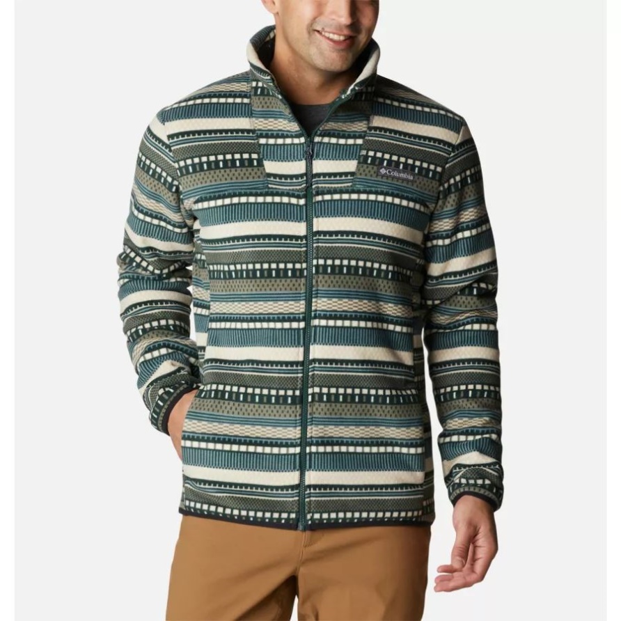 Spruce Apres Stripe Print Herren Winterpass Sherpa-fleecejacke Columbia