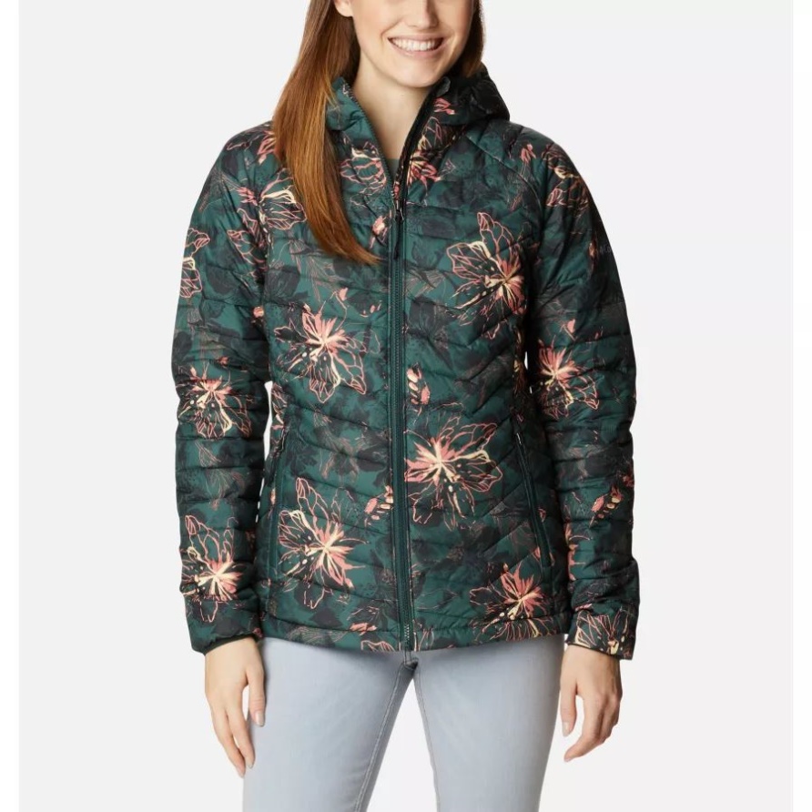 Spruce Aurelian Print Puder Lite Isolierte Kapuzenjacke Damen Columbia