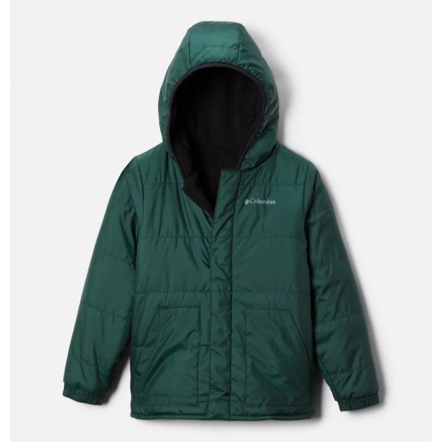 Fichte/schwarze Wendejacke Mit Großer Tanne Aus Columbia Für Jungen