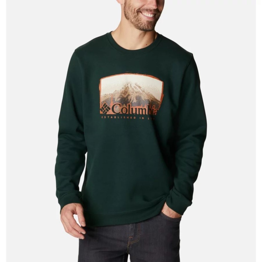 Spruce/foggy Haven Grafik Herren-sweatshirt Mit Rundhalsausschnitt Und Grafik Von Hart Mountain Columbia