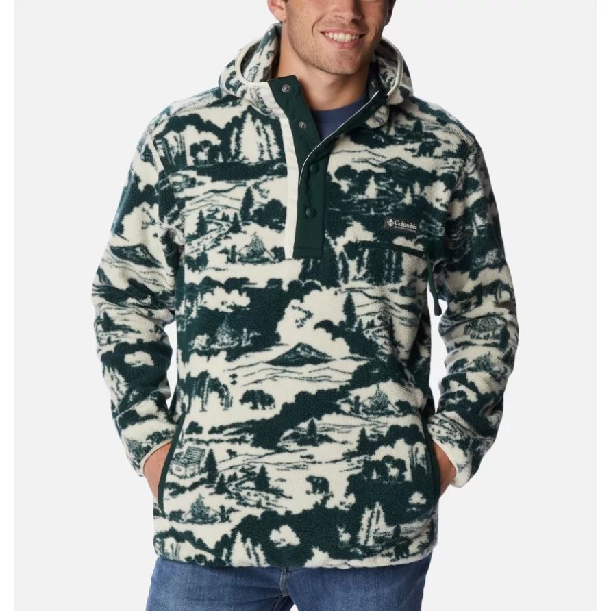 Helvetia Sherpa-Fleece-Hoodie Für Herren Mit Spruce-Roasted-Print Columbia