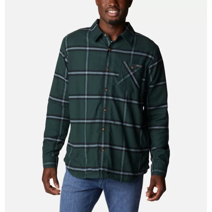 Spruce Windowpane Columbia Cornell Woods Fleece Gefüttertes Flanellhemd Für Herren