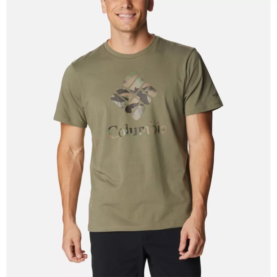 Rapid Ridge Grafik-T-Shirt Für Herren In Steingrün/CSC Mit Camouflage-Grafik Columbia