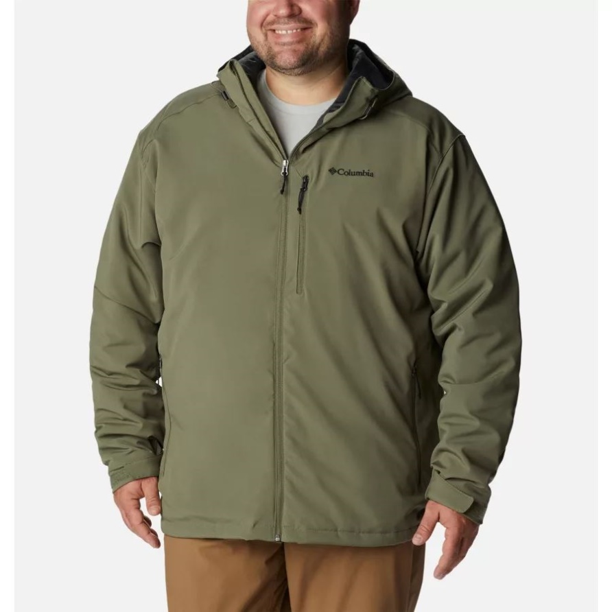 Stone Green Columbia Herren Gate Racer Softshell Kapuzenjacke Groß