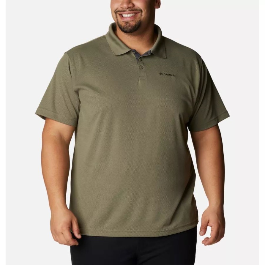 Stone Green Columbia Herren Utility Poloshirt Groß