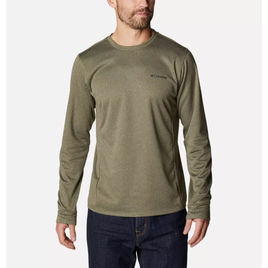 Steingrün Meliert Park View Crew Shirt Für Herren Columbia