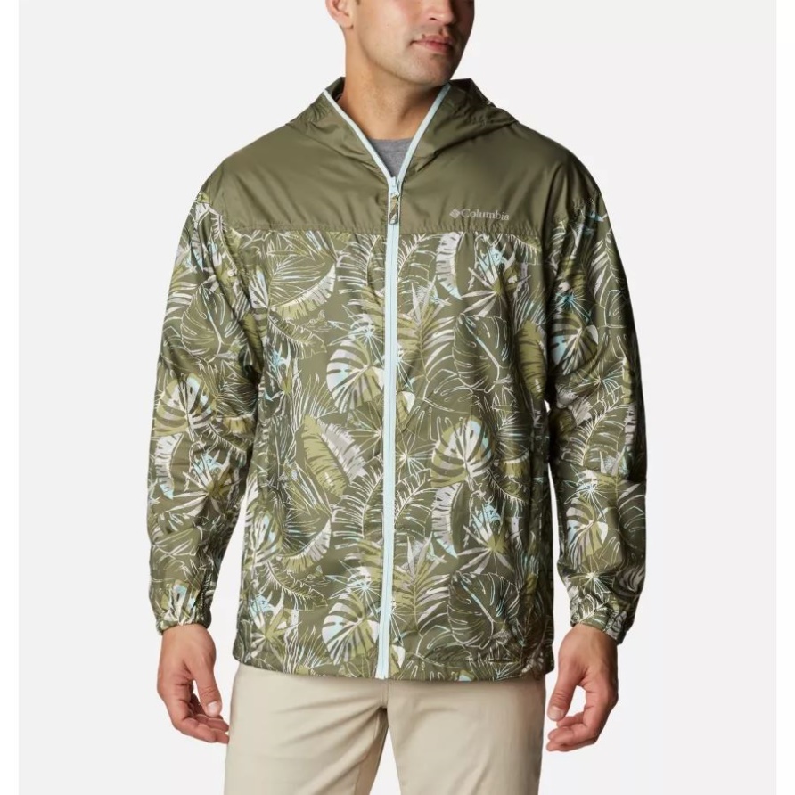 Stone Green King Palms Multi Print Flash Challenger Neuheit Windjacke Für Herren Columbia