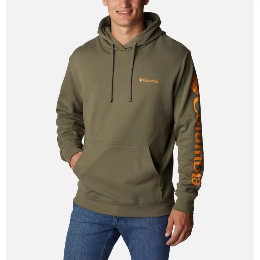 Steingrün/mango Columbia Viewmont Ii Sleeve Graphischer Hoodie Für Herren