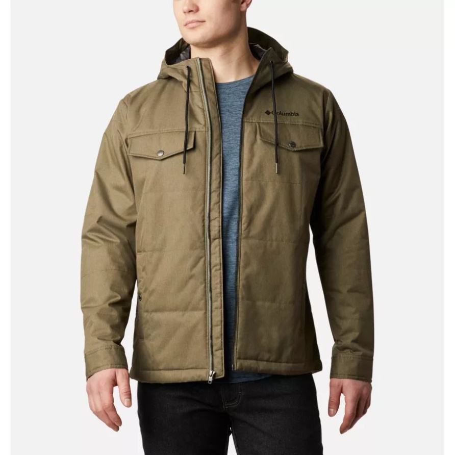 Columbia Montague Falls Ii Isolierte Jacke Für Herren In Steingrün Meliert