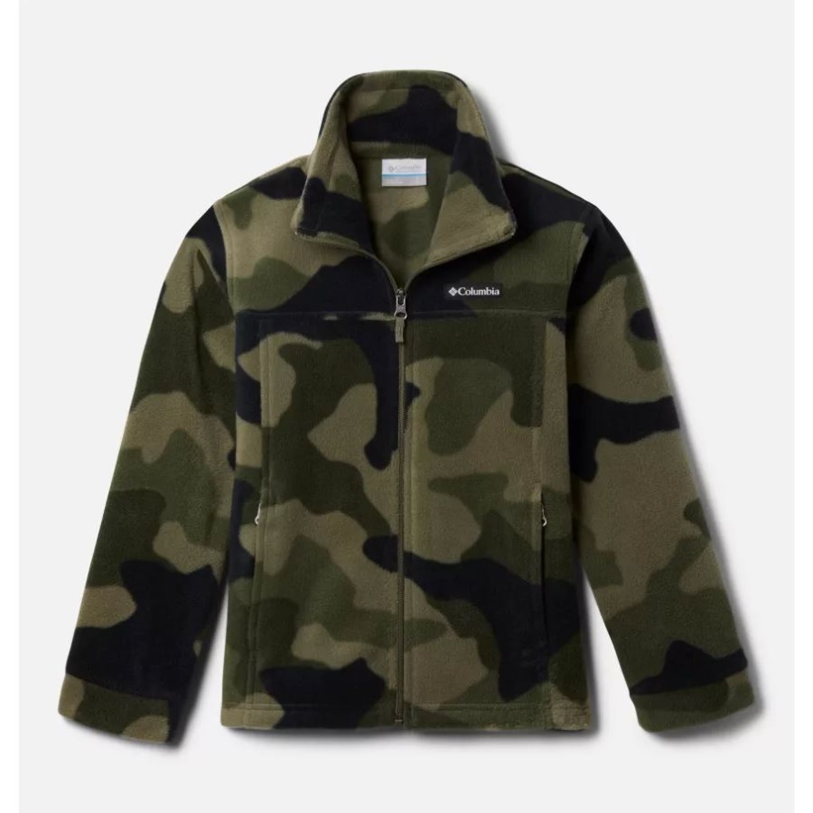 Steingrüne Mod Camo Columbia Zing Iii Bedruckte Fleecejacke Für Jungen