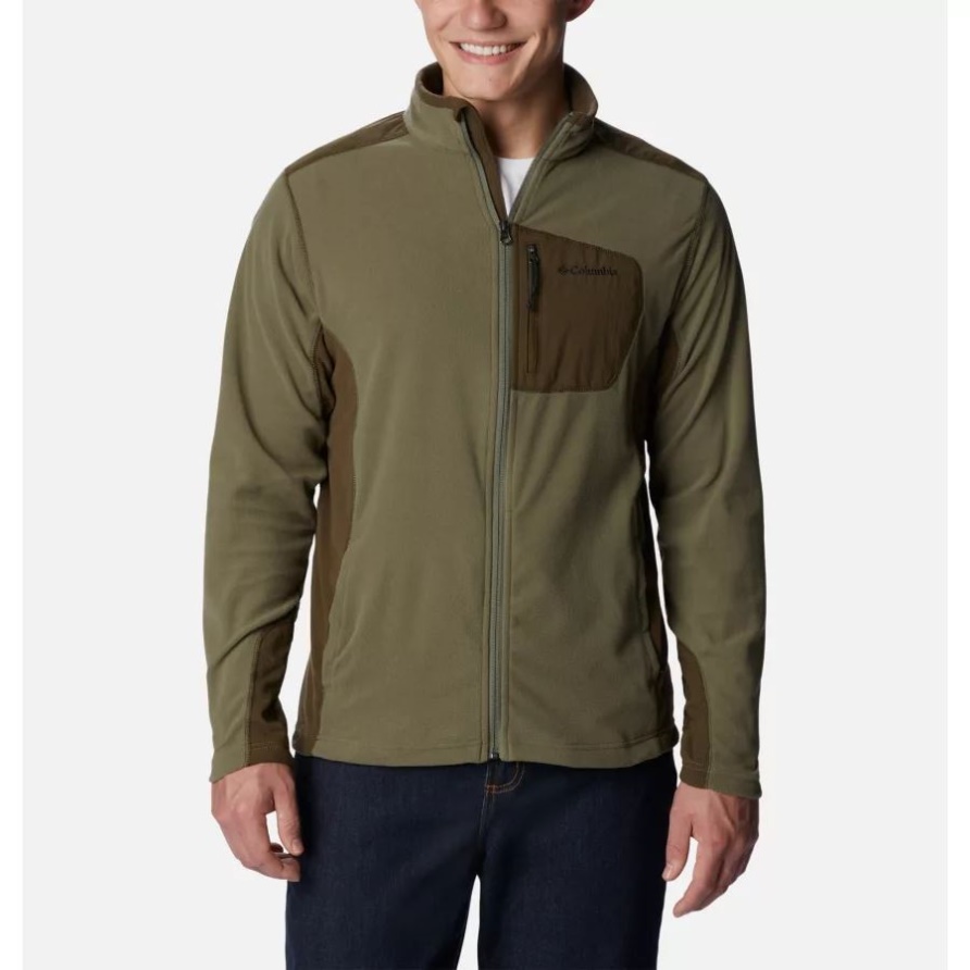 Steingrün/olivgrün Columbia Herren-Fleecejacke Aus Der Klamath-Reihe