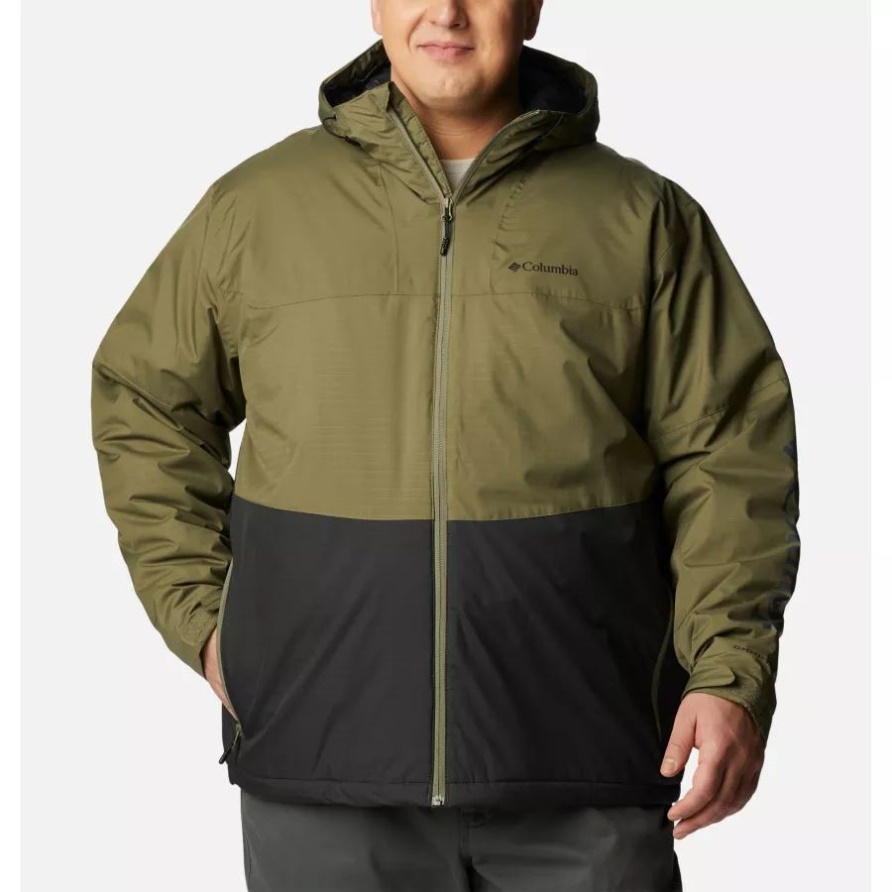 Stone Green/shark Columbia Point Park Isolierte Jacke Für Herren Groß