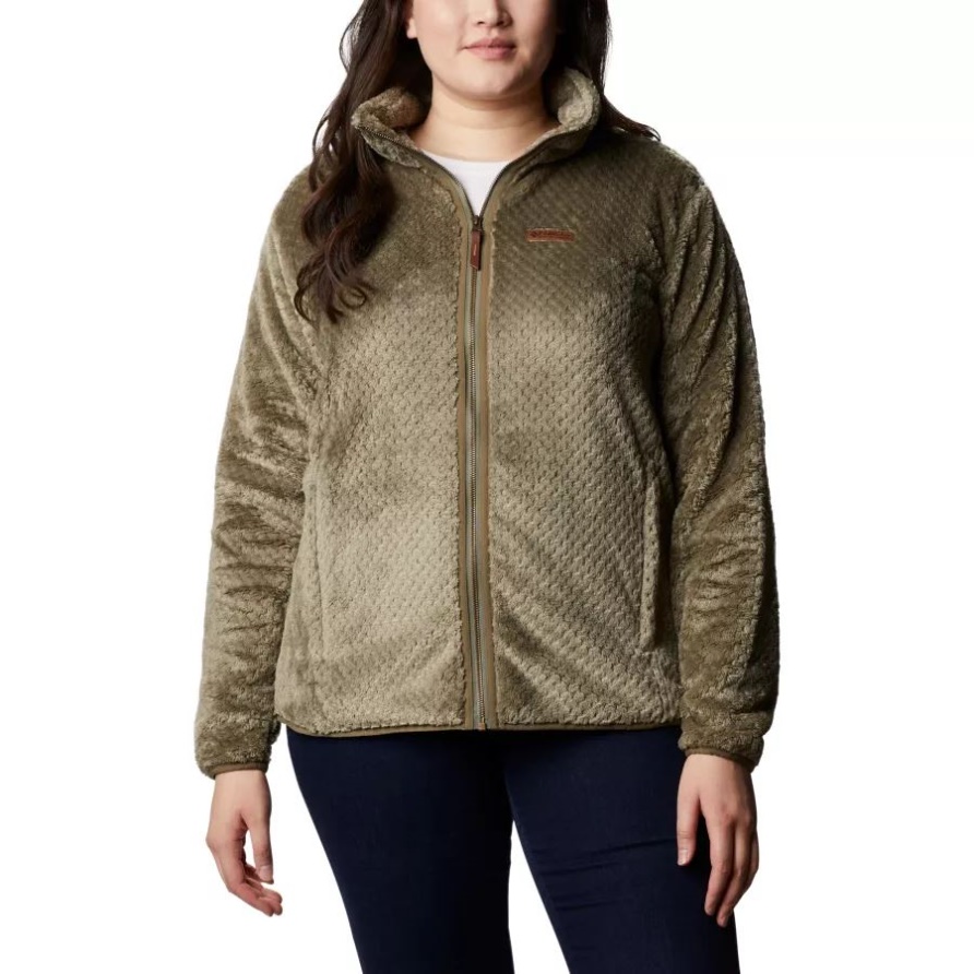 Steingrünes Fire Side II Plüsch-Fleece Mit Durchgehendem Reißverschluss Für Damen In Übergröße Columbia