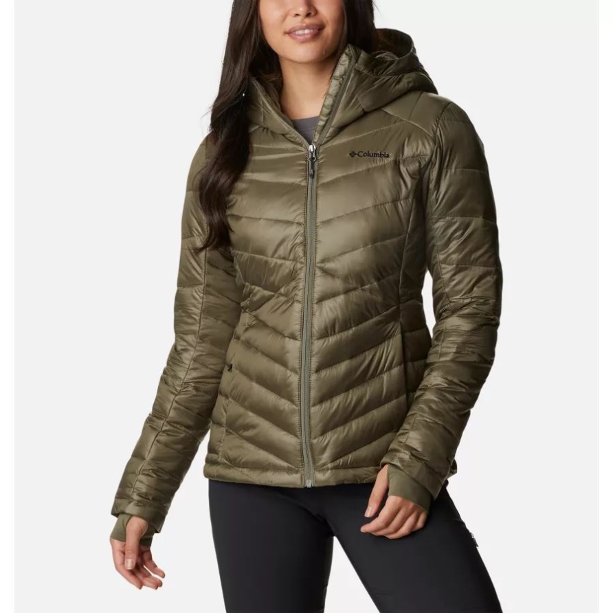 Steingrüne Joy Peak Omni-heat Infinity Isolierte Kapuzenjacke Für Damen Columbia