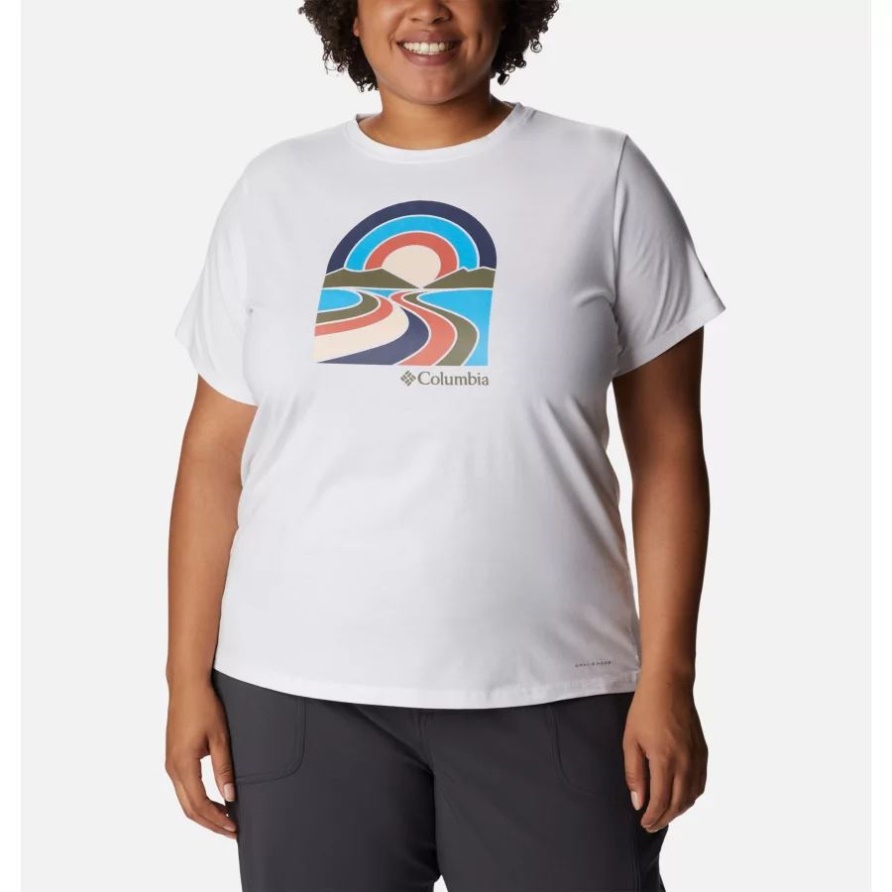 Sun Trek Graphic Tee II Plus Size Weiß/Sunrek Trails Columbia