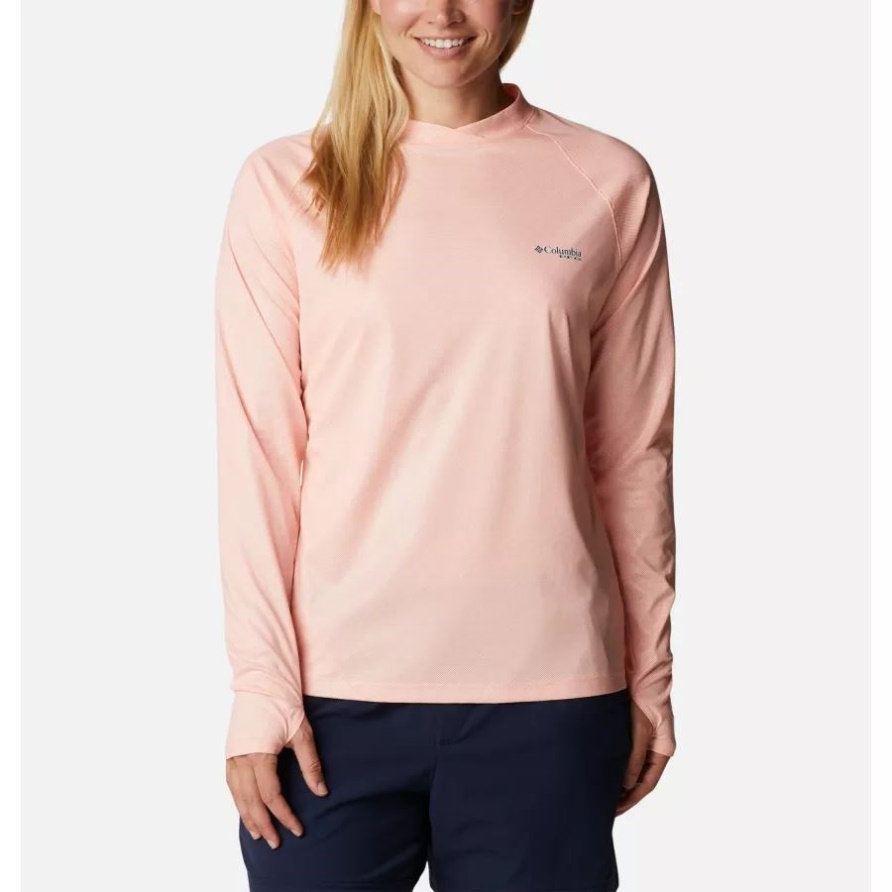 Tiki Pink Columbia Gezeitenabweiser-Eis-Langarmshirt Für Damen