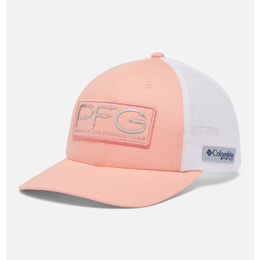 Tiki Pink/silber Pfg Haken Mesh Ball Cap Mid Crown Columbia
