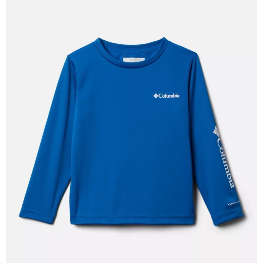 Langarm-Shirt Fork Stream Für Kleinkinder, Helles Indigo, Kolumbien