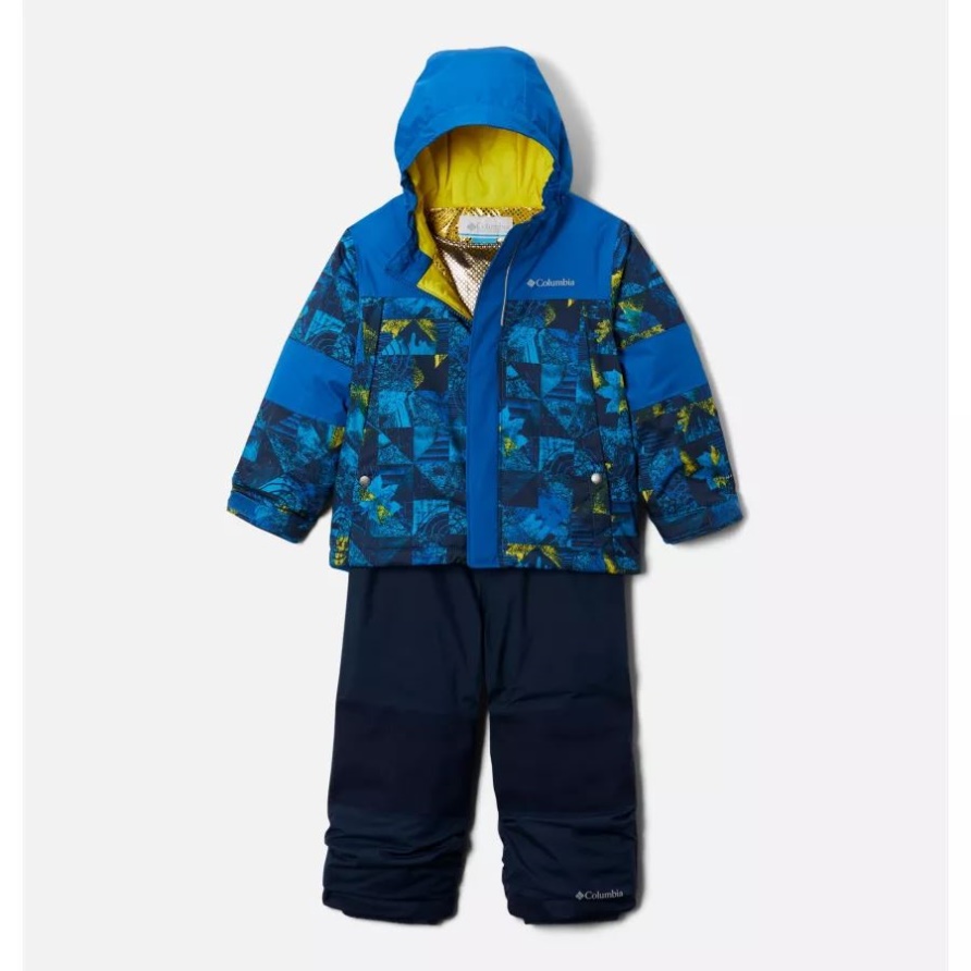 Kleinkind Mächtiger Mogul Omni-heat Infinity Isoliertes Set Helles Indigo Kaleidoskop/brt Indigo Columbia