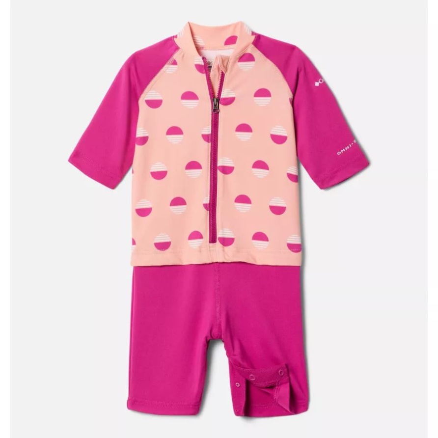 Kleinkind-Sandstrand-Sonnenschutzanzug Columbia Coral Reef Sundaze/Wild Fuchsia