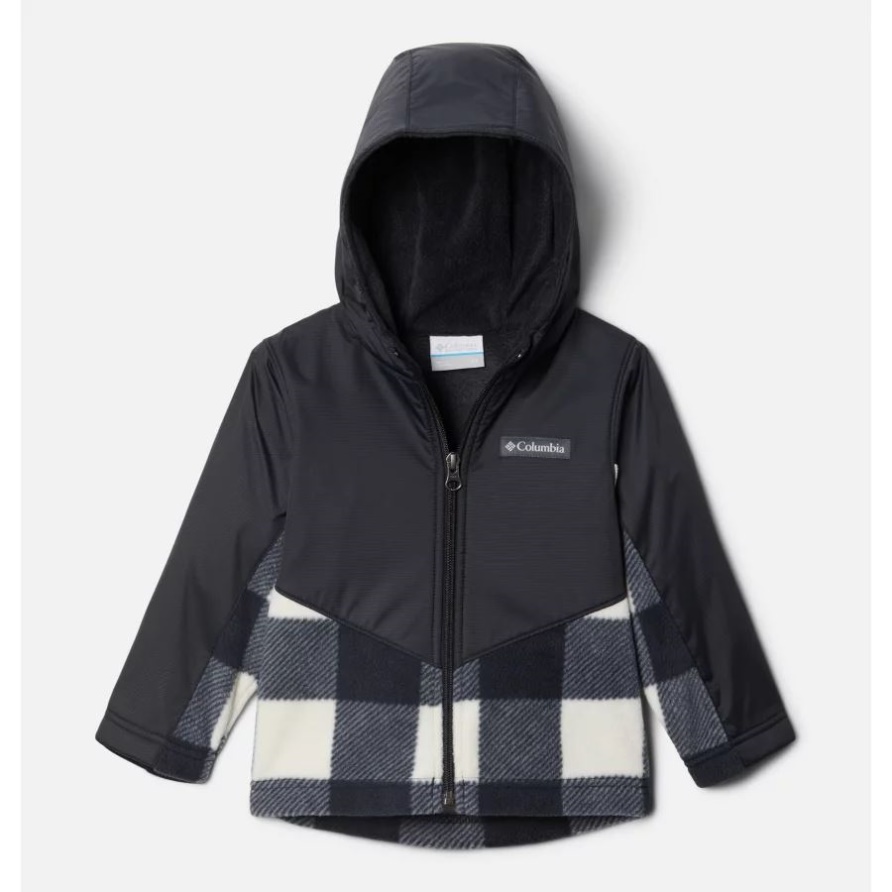 Kleinkind Steens Mt Overlay Hoodie Kreide Kariert/schwarz Columbia