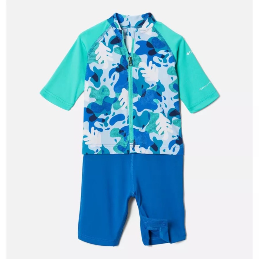 Sandstrände Für Kleinkinder Columbia Deep Marine Splash Camo/Elctrc Turq Neu