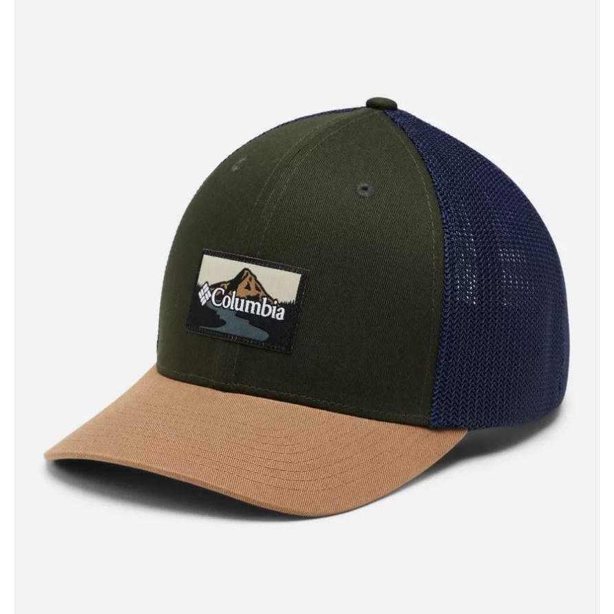 Unisex Columbia Mesh Snapback Columbia Spruce/Collegiate Navy Peak2river