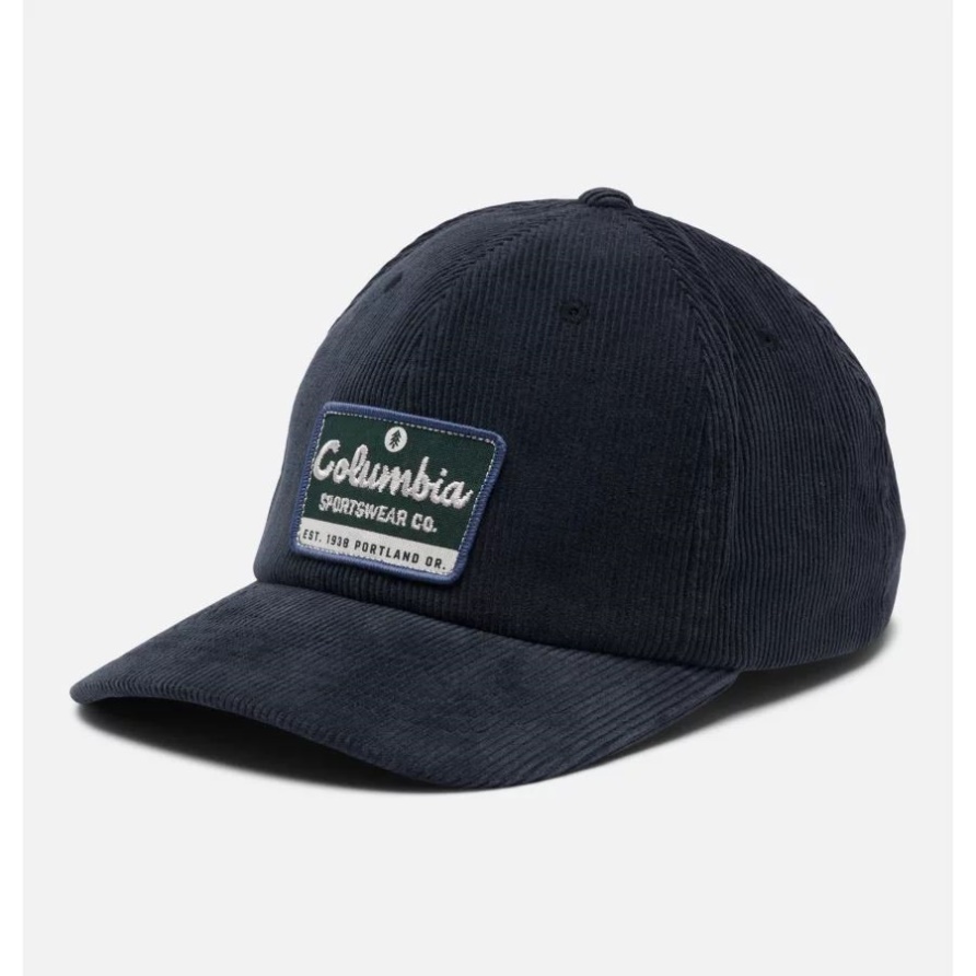 Unisex Lodge Dad Cap Collegiate Navy Cord/Park Patch Columbia