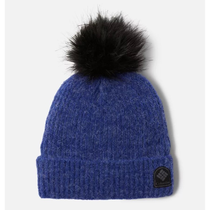 Unisex Winter Blur Pom Pom Beanie Columbia Dark Sapphire