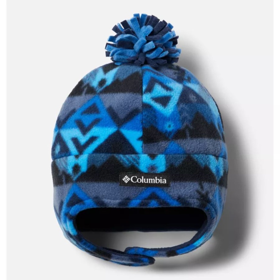 Unisex Jugend Frosty Trail Ii Mütze Mit Ohrklappen Collegiate Navy Checkpoint Print Columbia