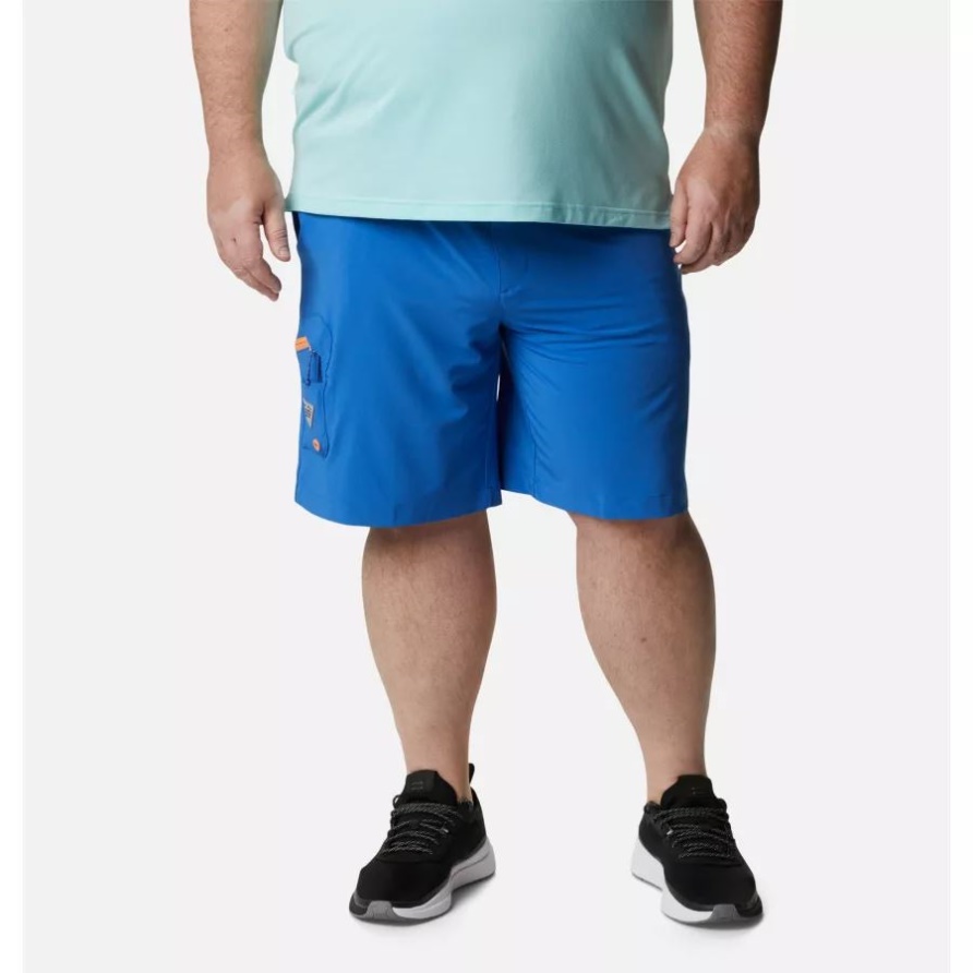 Vivid Blue/Bright Nectar Columbia Pfg Terminal Tackle Shorts Für Herren, Groß