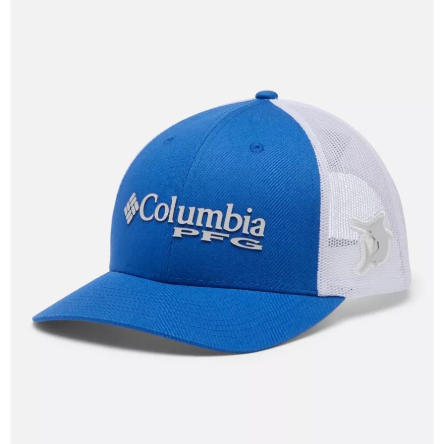 Vivid Blue/Marlin Columbia Pfg Logo Mesh Snapback Mittlere Krone