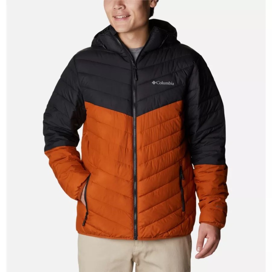 Warme Kupfer/schwarze Columbia Eddie Gorge Isolierte Kapuzenjacke Für Herren