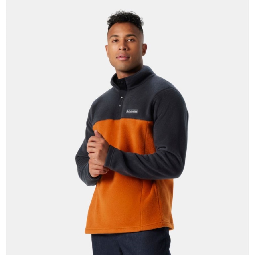 Warmes Steens Mountain Half Snap Fleece Für Herren In Kupfer/Schwarz
