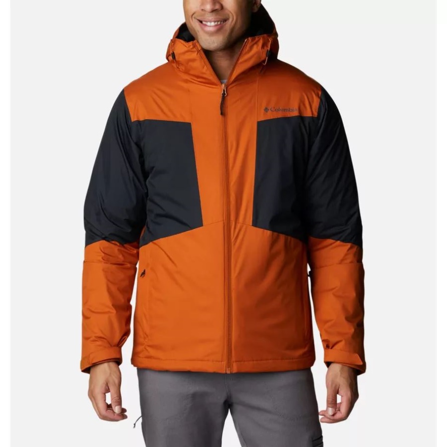 Warme Kupfer/schwarze Columbia Wallowa Park Interchange Jacke Für Herren