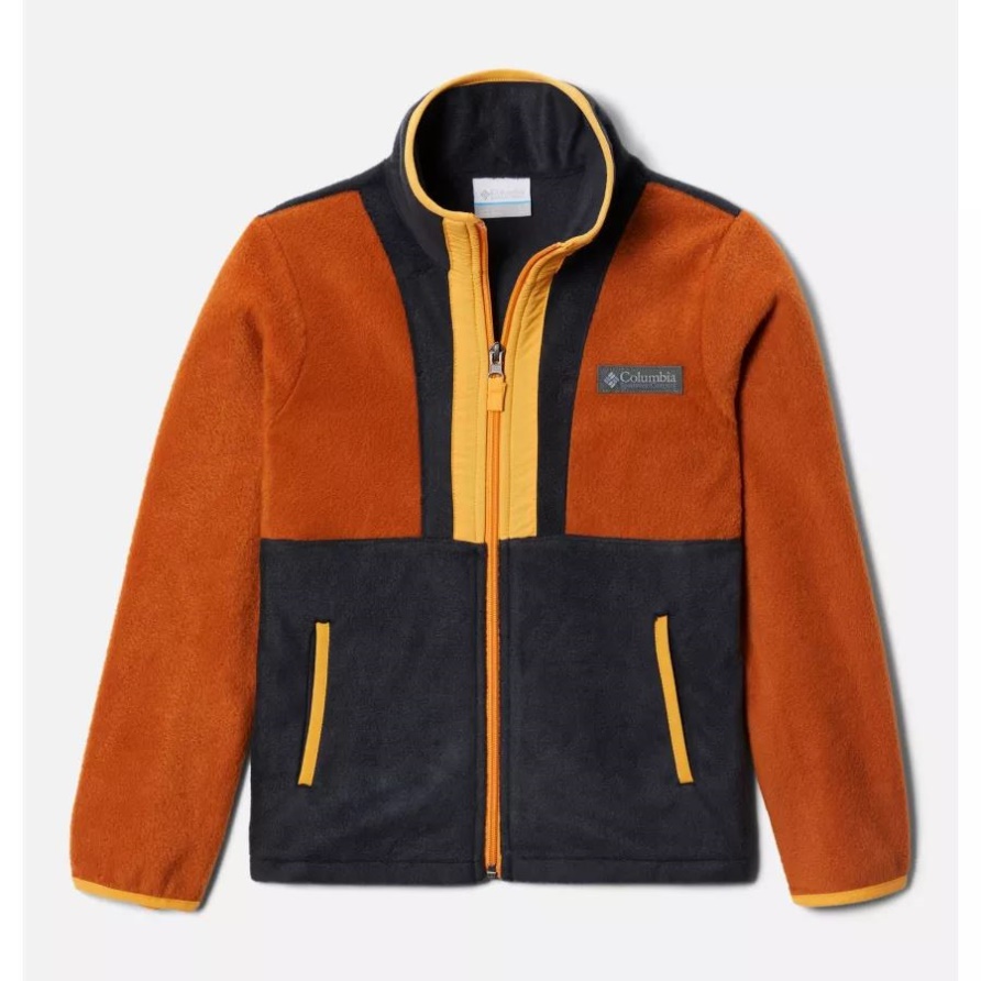 Warme Kupfer/schwarz/mango Columbia Youth Back Bowl Fleecejacke