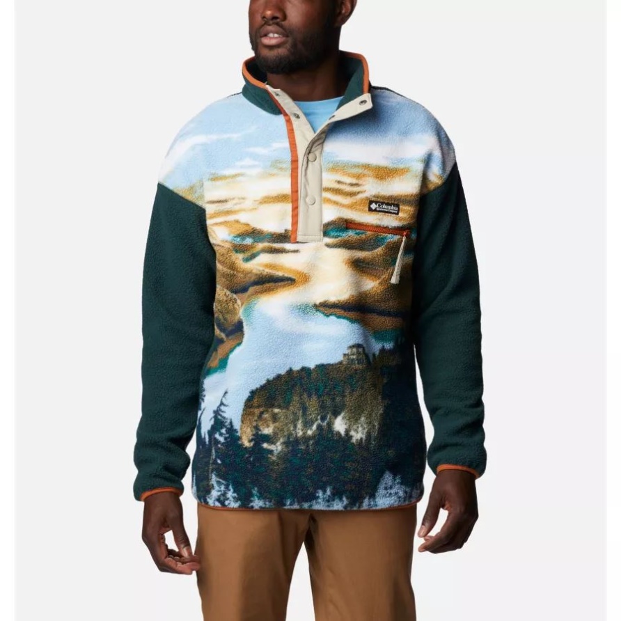 Warmes Kupfer Crg Print Herren Helvetia Streetwear Fleece Columbia