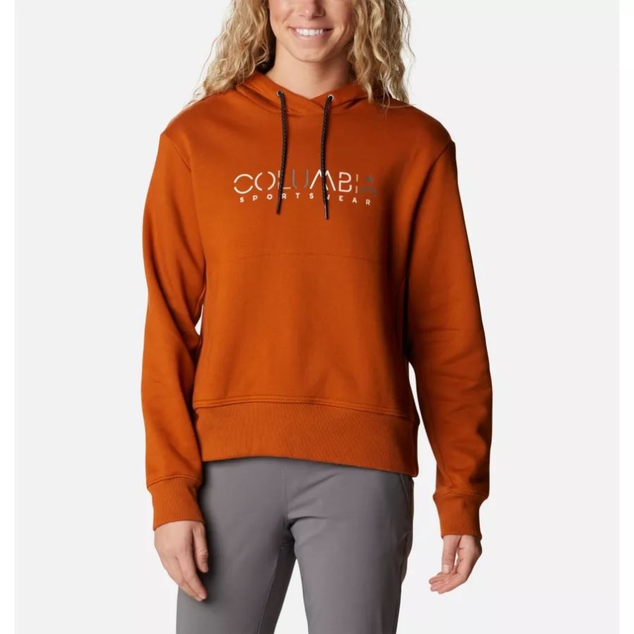 Columbia Lodge Hoodie Für Warme Kupfer-/Columbia-Schablonenfrauen Columbia