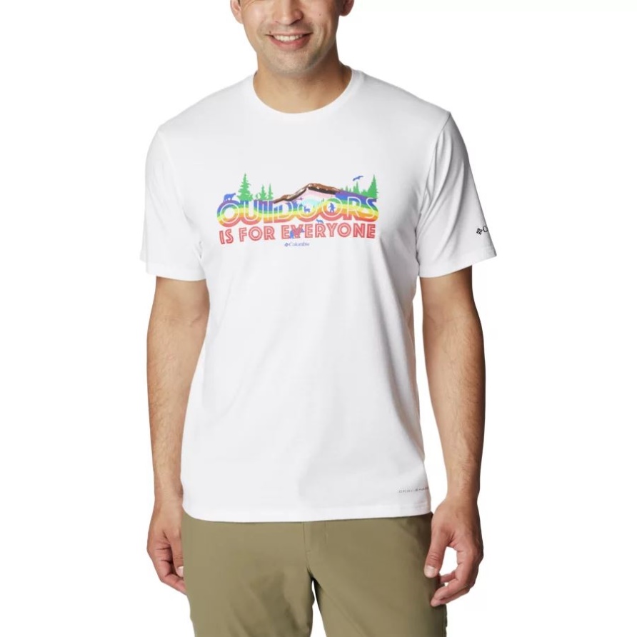 Weiß/alles Für Outdoor Pride Graphic Columbia Sun Trek Funktions-T-Shirt Für Herren