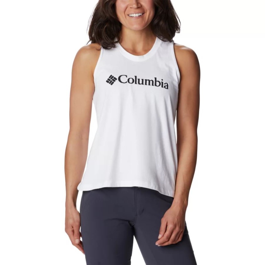 Weiß/schwarzes Beiläufiges Grafik-tanktop Von North Cascades Für Damen Columbia