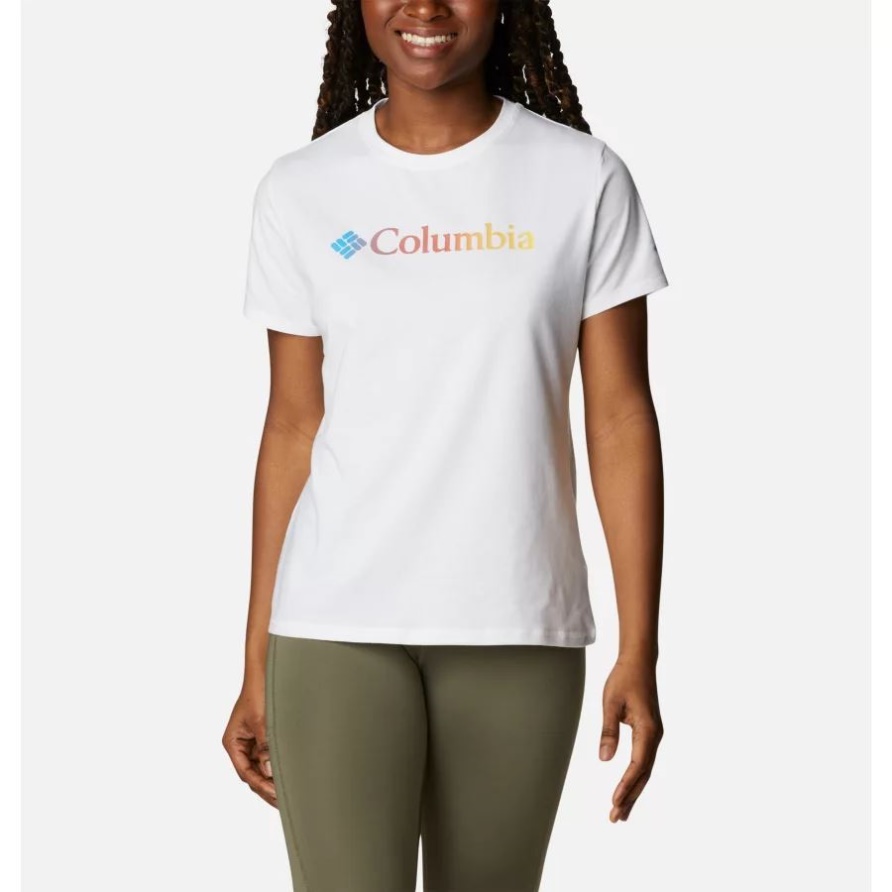 Weiß/CSC-Steigung Columbia-Frauen-Sun-Trek-Grafik-T-Shirt