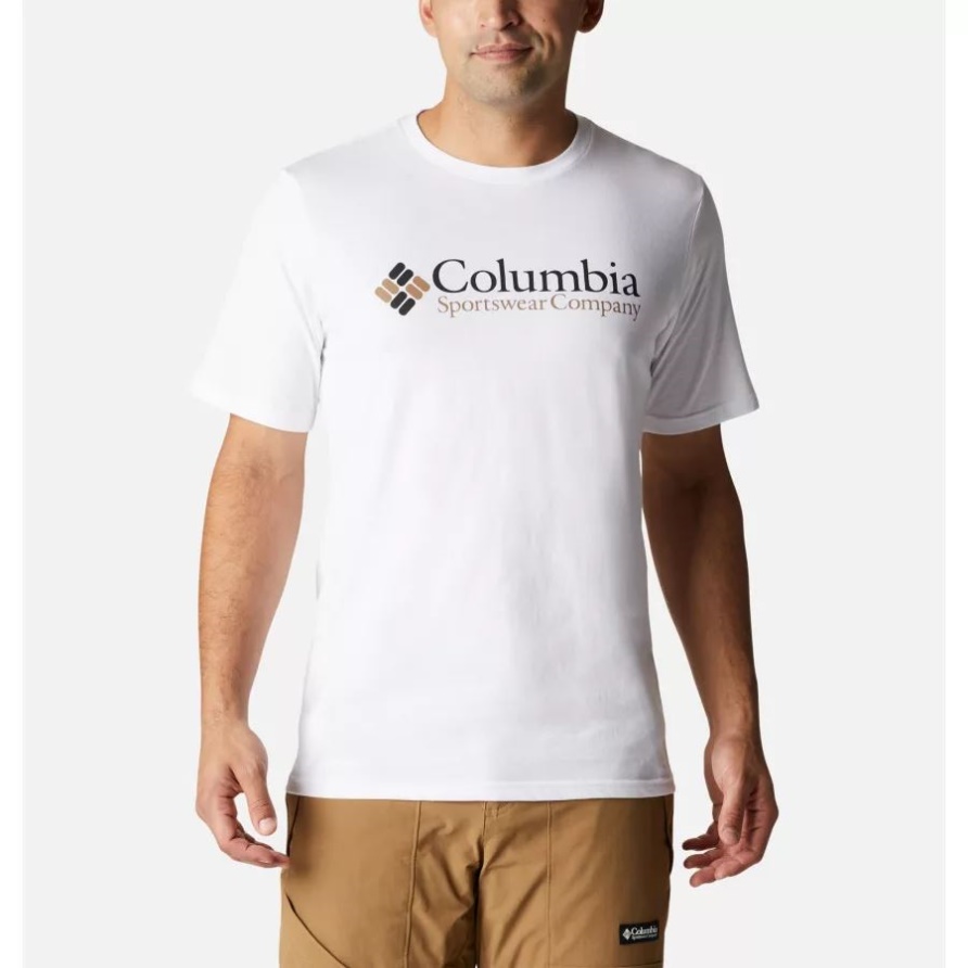 Weiß/csc Retro Logo Herren Csc Basic Logo Tee Columbia