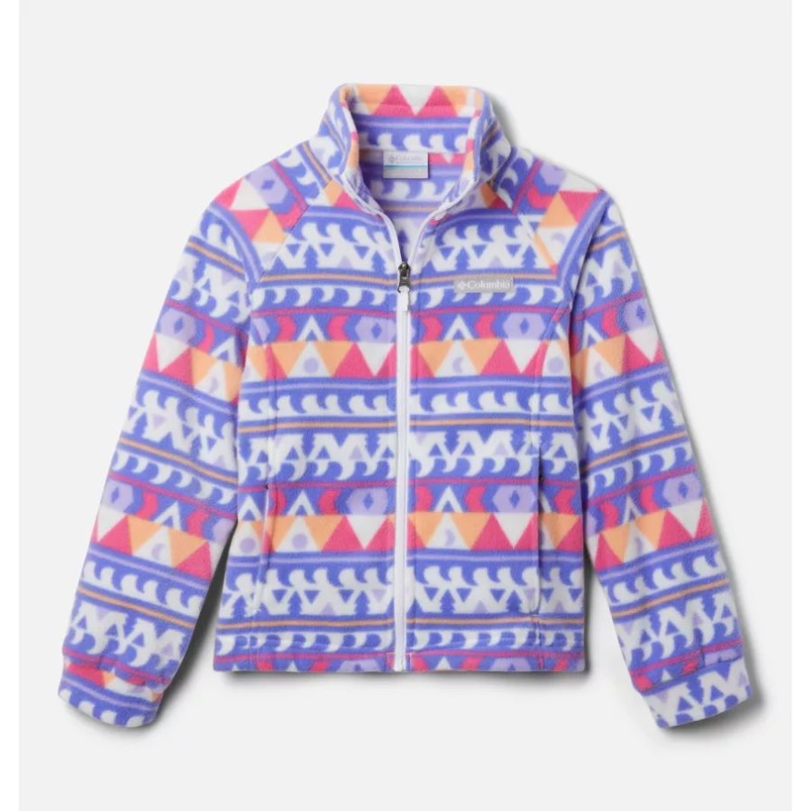 Weiße Campdecke Benton Springs Ii Bedruckte Fleecejacke Für Mädchen Columbia