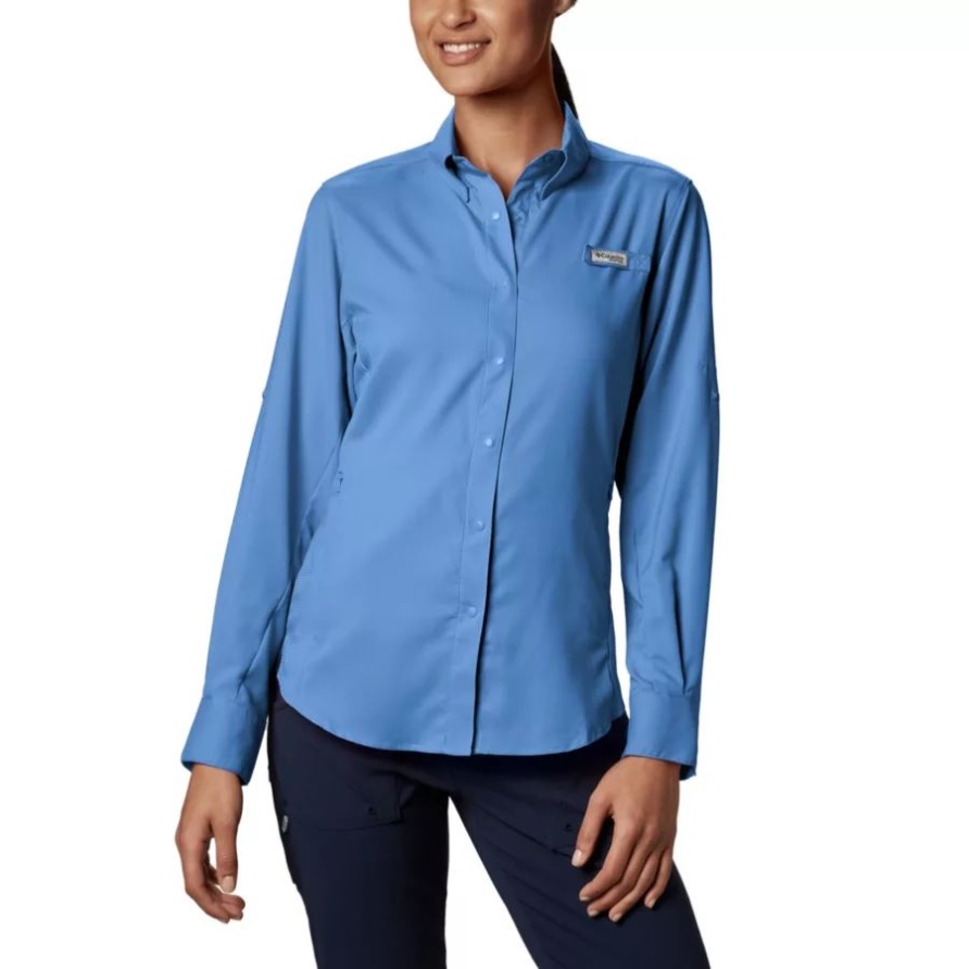 Weiße Kappe Frauen Pfg Tamiami Ii Langarmshirt Columbia
