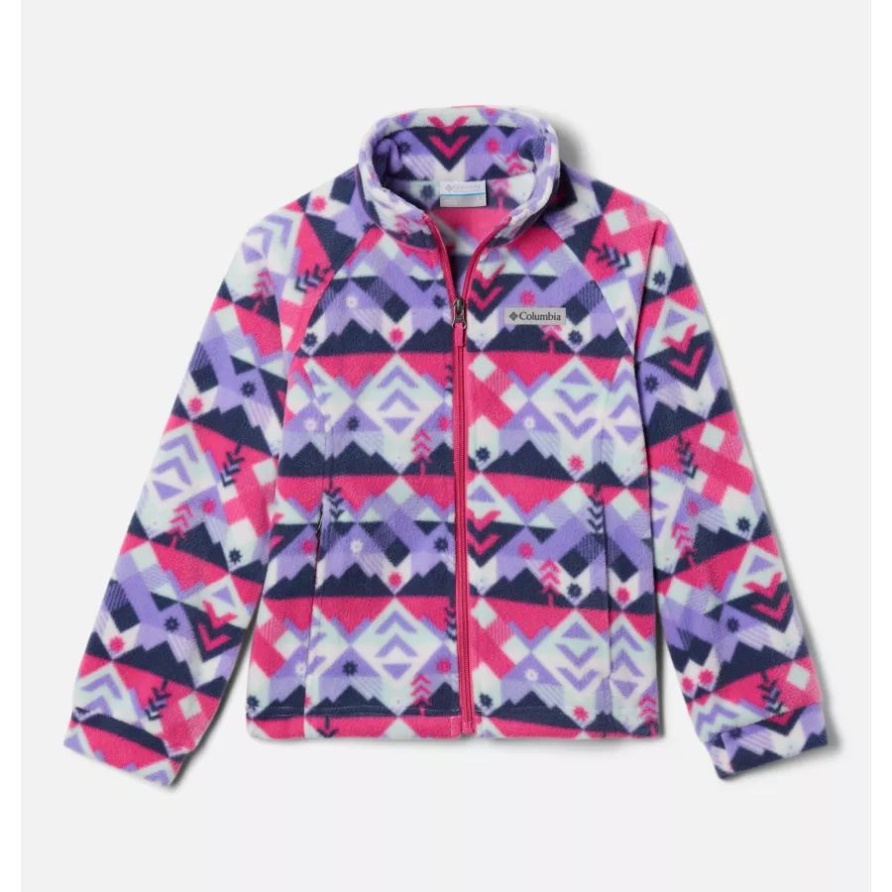 Weiße Benton Springs II Bedruckte Fleecejacke Von Checkpoint Columbia Für Mädchen