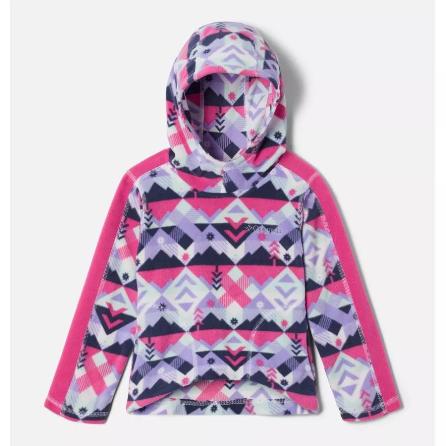 Weiß Checkpoint/pink Eis Gletscher-hoodie Für Mädchen Für Kleinkinder Columbia