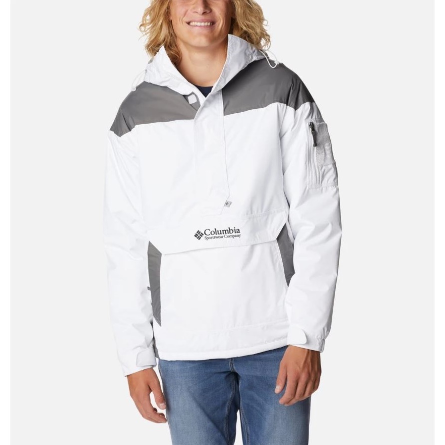 Weiß/stadtgrau Columbia Herren-challenger Pullover Anorak