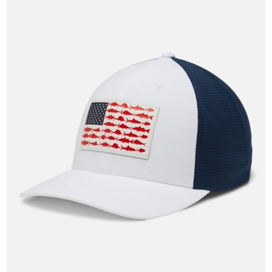 Weiß/collegiate Navy Pfg Fish Flag Signatur 110 High Crown Columbia