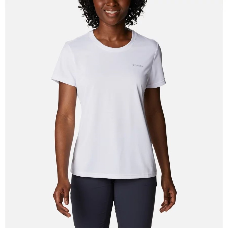 Weiß Columbia Columbia Hike Kurzarm-Rundhalsshirt Für Damen